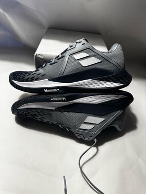 Babolat Men's Gray Athletic Tennis Shoes propulse fury 3 new /returns
